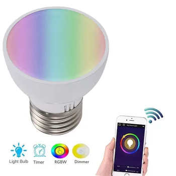 

New WiFi Smart Light Bulb,Dimmable,Multicolor,Wake-Up Lights,RGBWW LED Lamp,Compatible with Alexa and Google Assistant Dropship
