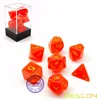 Bescon Intensive Glitter DND Dice 7pcs Set ROYAL RED, New Glitter RPG Dice Set d4 d6 d8 d10 d12 d20 d%, Brick Box Packaging 6