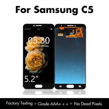 

Super AMOLED LCD for Samsung for Galaxy C5 C5000 LCD Display Touch Screen Digitizer SM-C5000 LCD Assembly Original Free Shipping