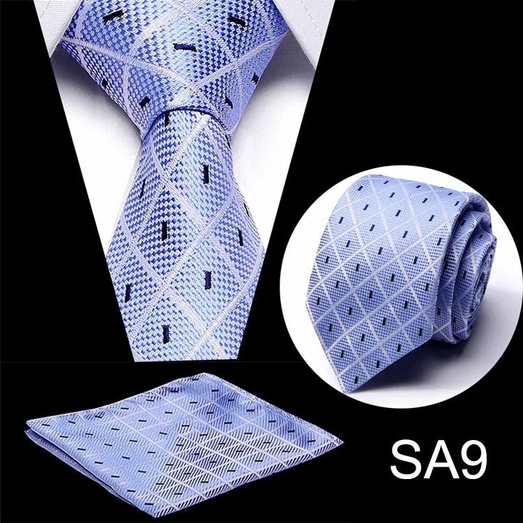 Дизайн 7,5 см плед полосатый галстук набор жаккардовый тканый мужской галстук Gravata Hanky набор запонок мужской галстук для свадебной вечеринки
