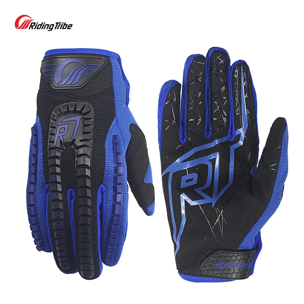 

Riding Tribe Full Finger Riding Gloves Touch Screen Wearable Breathable Anticllision Anti-skid Summer Motorcycle Glove CE-12