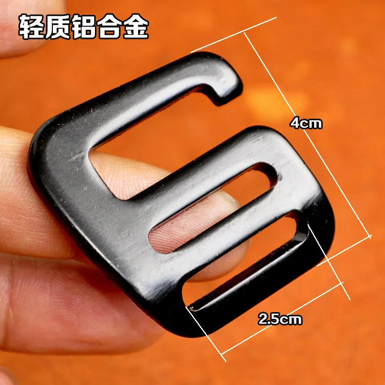 1" For 25mm bing Straps 5pcs Black Aluminum Alloy Clips Buckle Hooks DIY Accessories For Bag