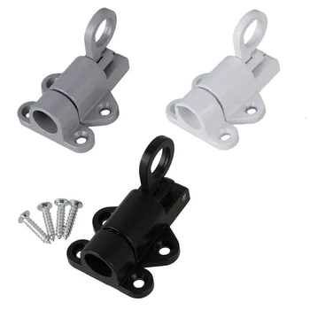 

10/5/1PCS 3 Colors Aluminum Window Cabinet Pull Ring Spring Load Automatic Door Bolt Latches Lock With Screws
