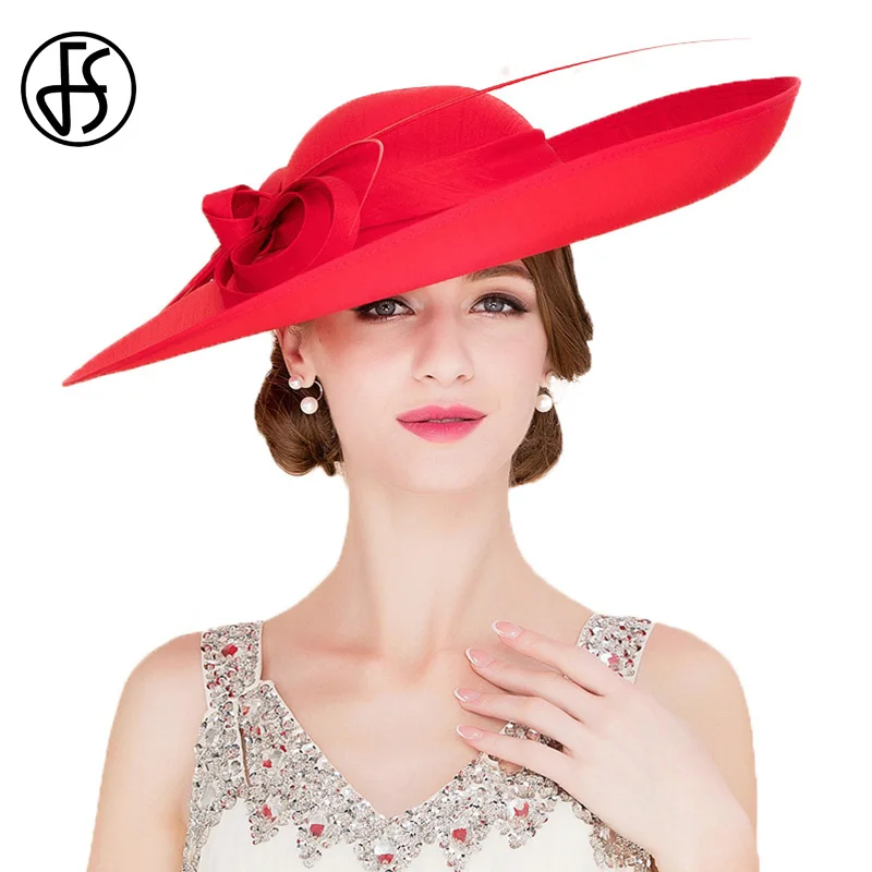 Buy FS Royal Red Ladies Weddings Hats Fascinators
