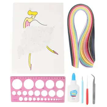 

Paper Quilling Set Ruler Tweezer Glue Awl DIY Paper Crafts Tool for paper quilling beginner