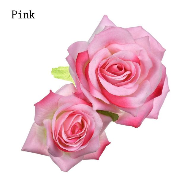 Bridal Flower Hair Clips Double Rose Hairpin Brooch Headwear Wedding Bridesmaid Party Women Hair Styling Tools Accessories
