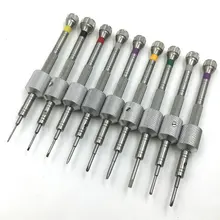 Бренд Лот 0,6 мм~ 2,0 мм ассорт шлицевые плоские отвертки набор, ювелирные изделия для часов отвёртка для часовщиков