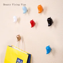 1pcs resin cute bird home decoration hook wall key storage bedroom door hook stereo single coat rack
