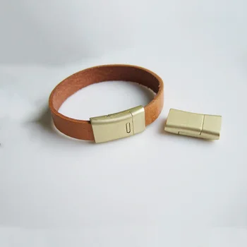 

5Sets Matte Gold Flat Magnet Clasp Tone Alloys Arc Magnetic Clasp For 5mm 10mm Flat Leather Cord DIY Jewelry Craft 12x2.5mm