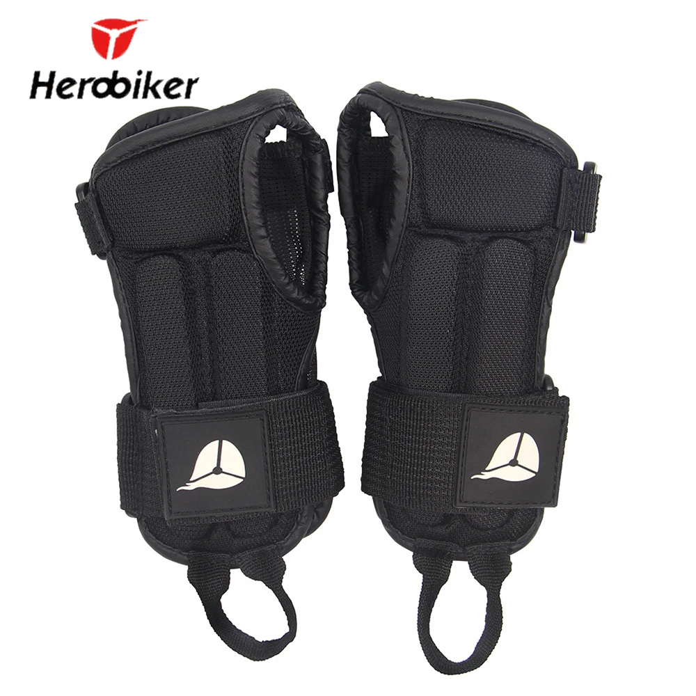 HEROBIKER المعصم حماية التزلج على الجليد التزلج Armguard قابل للتعديل المعصم دعم اليد حامي النخيل مبطن اليد الحرس