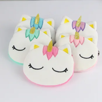 

Cute Kids Plush Unicorn Coin Purse Baby Children Zipper Change Purse Mini Wallet Girls Coin Pocket Women Money Bag