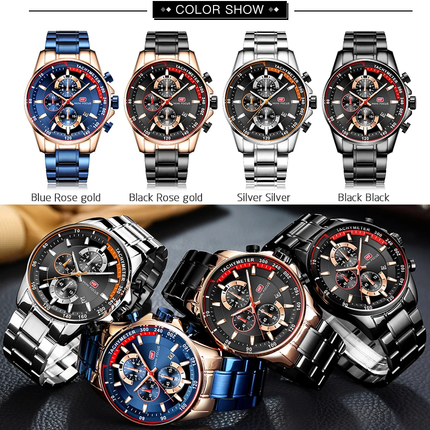 MINIFOCUS Watch Men Fashion Sport Quartz Clock Mens Watches Top Brand Luxury Business Waterproof Watch Relogio Masculino Relojes