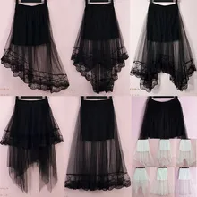 Летняя Высококачественная газовая юбка,, женские облегающие однотонные тонкие юбки