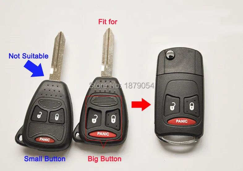 2 1 Buttons (Big Buttons) Chrysler modified key shell without Battery Clamp (1).jpg