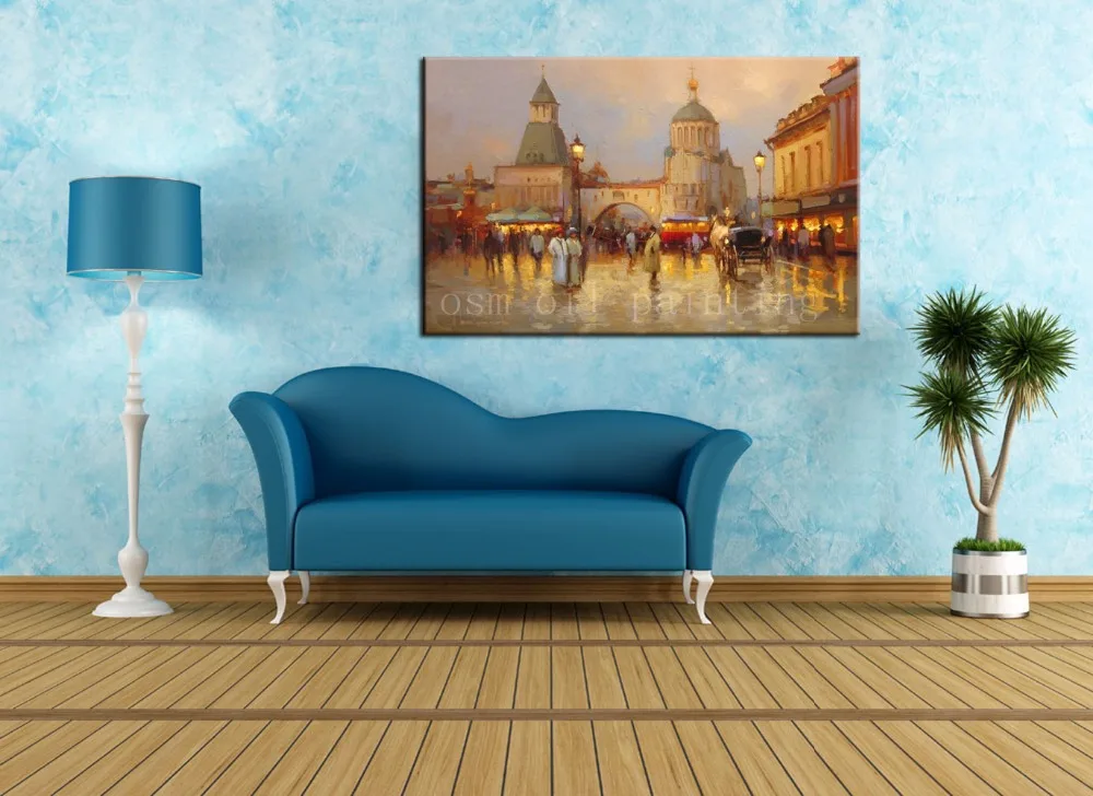 

100% Handmade Decorative Calligraphy Unique Mexico Night Landscape Oil Painting on Canvas Hand Painted Abstract Artwork Pictures