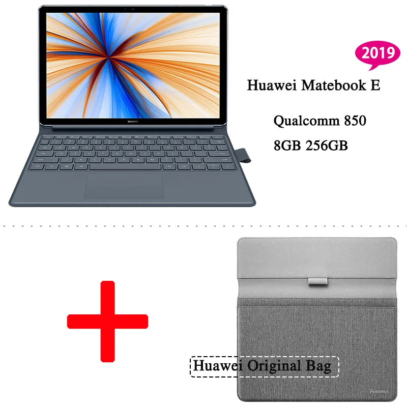 12,0 дюймов HUAWEI Matebook E 4G планшетный ПК LPDDR4X Intel Core SDM850 Windows 10 отпечатков пальцев ID OTG 2160*1440 ips 4780mAh@7.6V - Цвет: 8G 256G Gray B