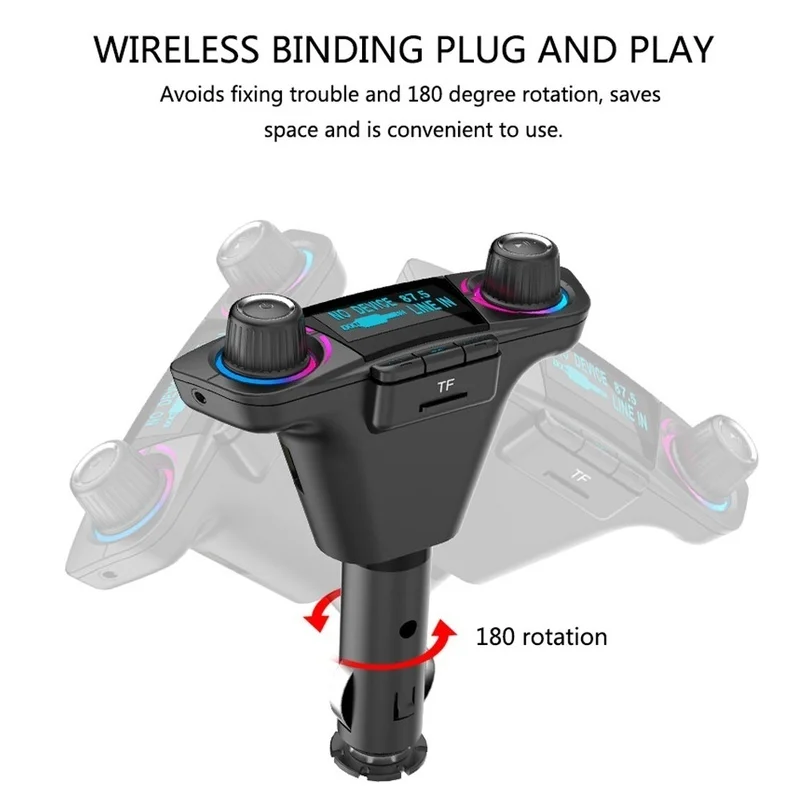 SRUIK Bluetooth fm передатчик Автомобильный MP3 плеер автомобильный комплект громкой