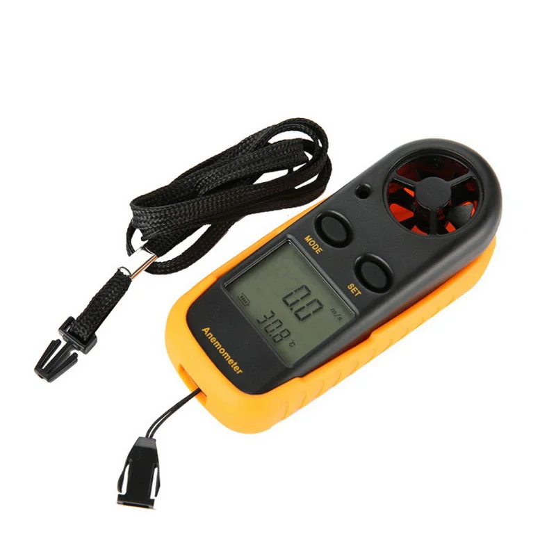 Цифровой анемометр измеритель скорости ветра GM816 тестер температуры 10 ~ 45C Anemometro с