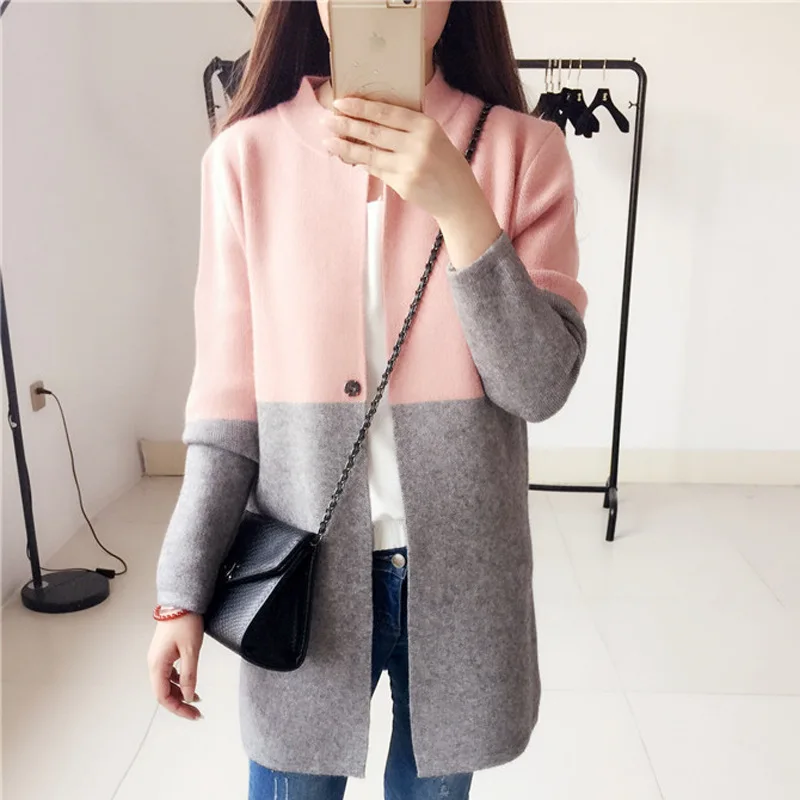 

AOILDLLI 2018 New Women Sweater Cardigan Women Jacket Coat Fashion Long Sleeve Slim Crochet Knit Sweater Autumn Winter Tops