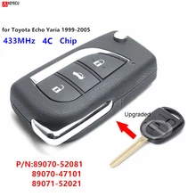 Keyecu-mando a distancia con tapa actualizado, 433MHz, 4C, para Toyota Celica, Echo, Yaria, 1999, 2000, 2001, 2002, 2003, 2004, 2007-2013