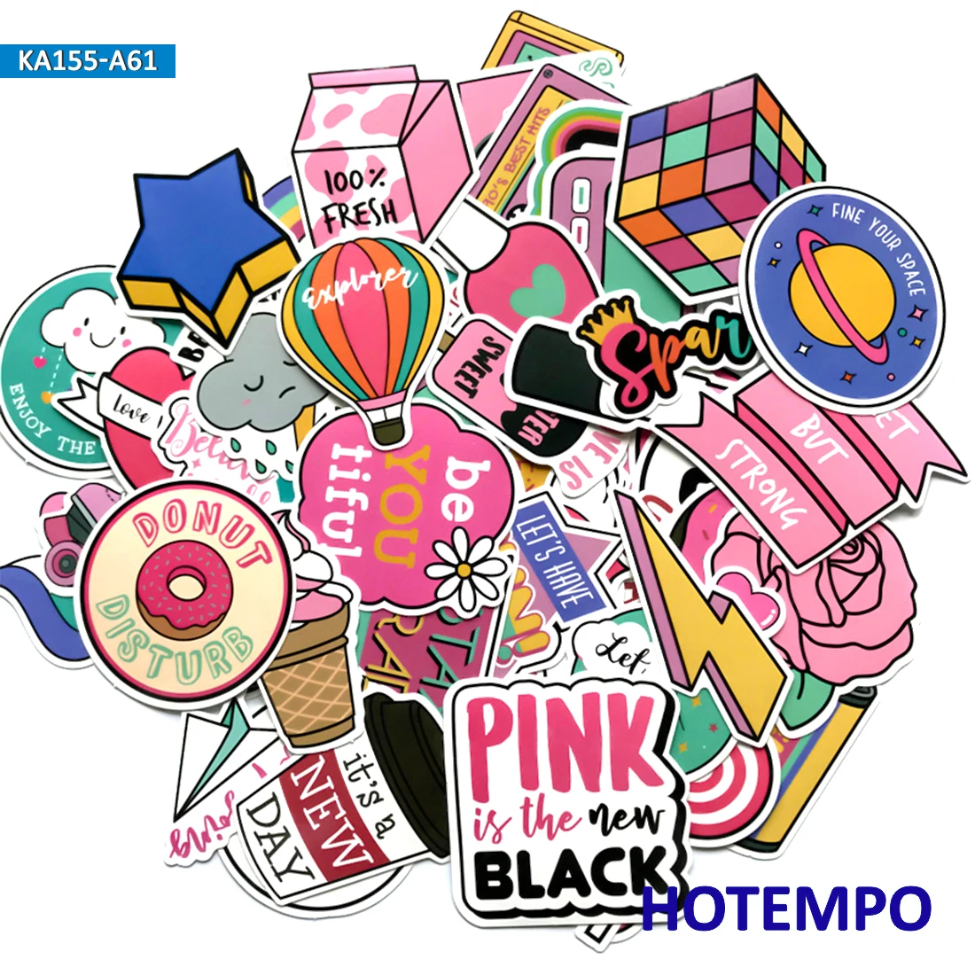 60pcs Girls Kawaii Pink Fun Mixed Stickers for Mobile Phone Laptop Luggage Guitar Case Skateboard Bike Moto Car Decal Stickers 60pcs Girls Kawaii Pink Fun Mixed Stickers for Mobile Phone Laptop Luggage Guitar Case Skateboard Bike Moto Car Decal Stickers