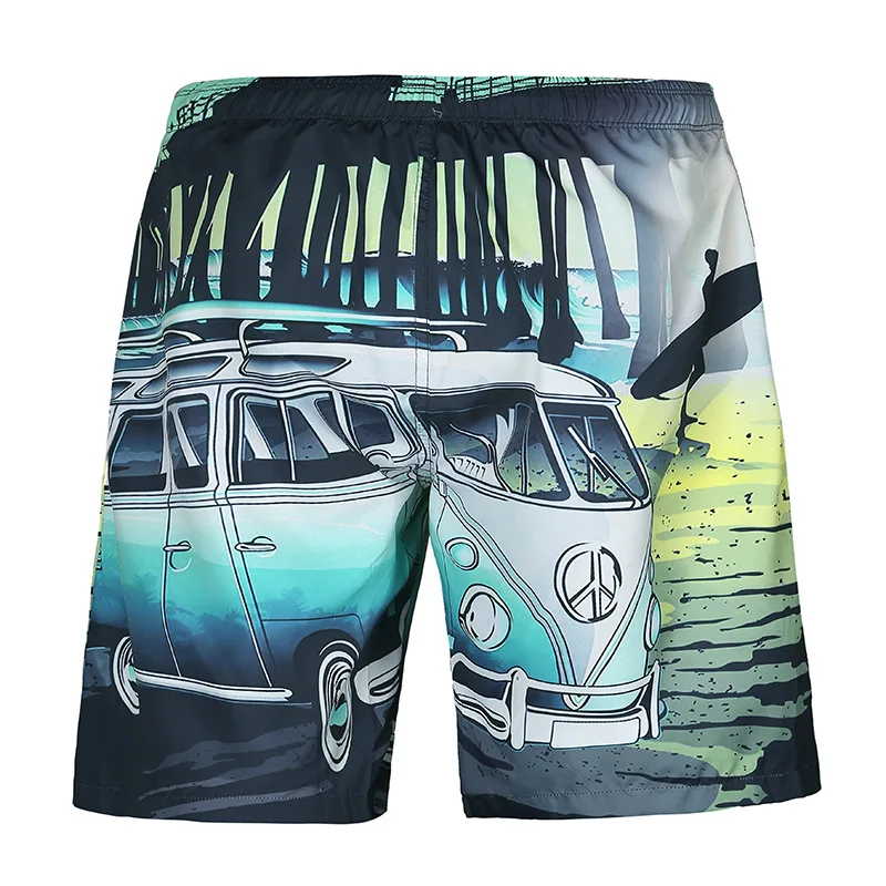 Seller Summer Men's Board Shorts Quick Dry Mens Swim Shorts Surf Swimwear Beach Short Male Athletic Running Gym Pants With Mesh Liner