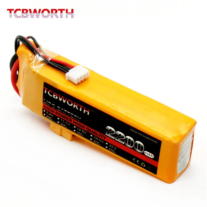 TCBWORTH Радиоуправляемый Дрон LiPo аккумулятор 11 1 V 2200mAh 30C Max 60C 3S для