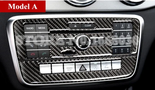 Cd-панель из углеродного волокна для центральной консоли 2 шт. для Benz A Class W176 2013-2018 Cd-панель из углеродного волокна для центральной консоли 2 шт. для Benz A Class W176 2013-2018