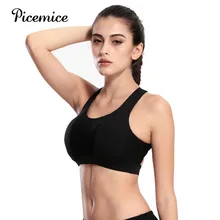 Picemice Fitness Running Workout Bra Tank Tops Sexy Women Vest Halter Yoga Bra Strappy Sport Bras Push Up Shockproof Sport Bra women underwear push up front zipper sports bras big size bra yoga padded fitness tank tops cycling workout sport bra