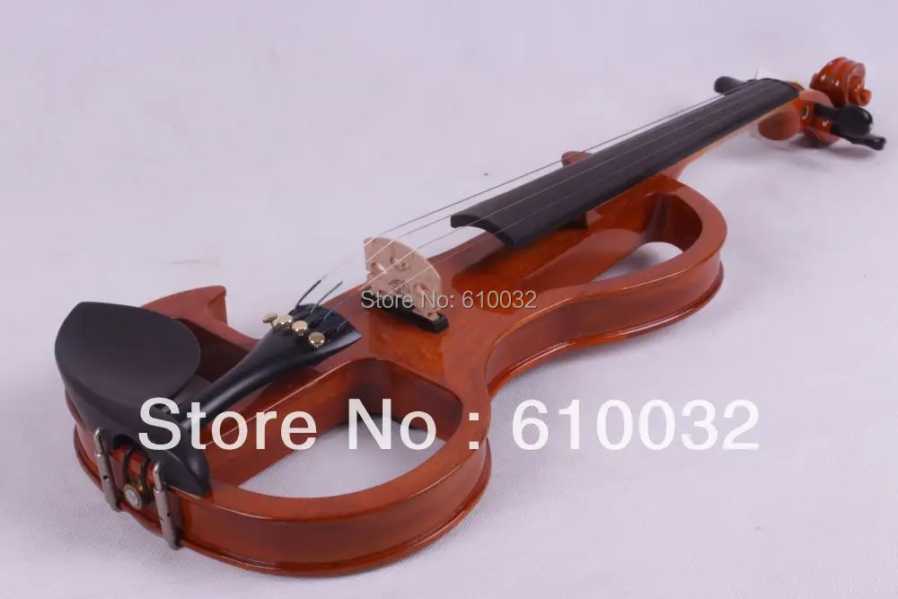 4/4 электрическая скрипка из цельного дерева бесшумный звукосниматель тонкий тон