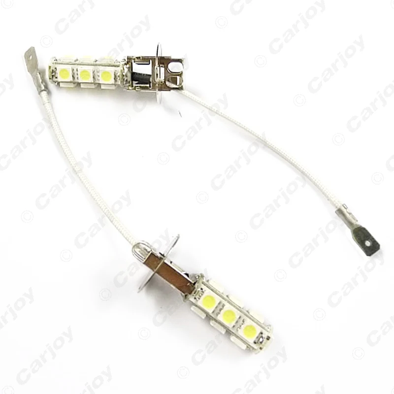 Leewa 50 шт. белый автомобиль h3 5050 чип 13smd 13 светодиодный шарик луча тумана светодиодный свет лампы# ca1145