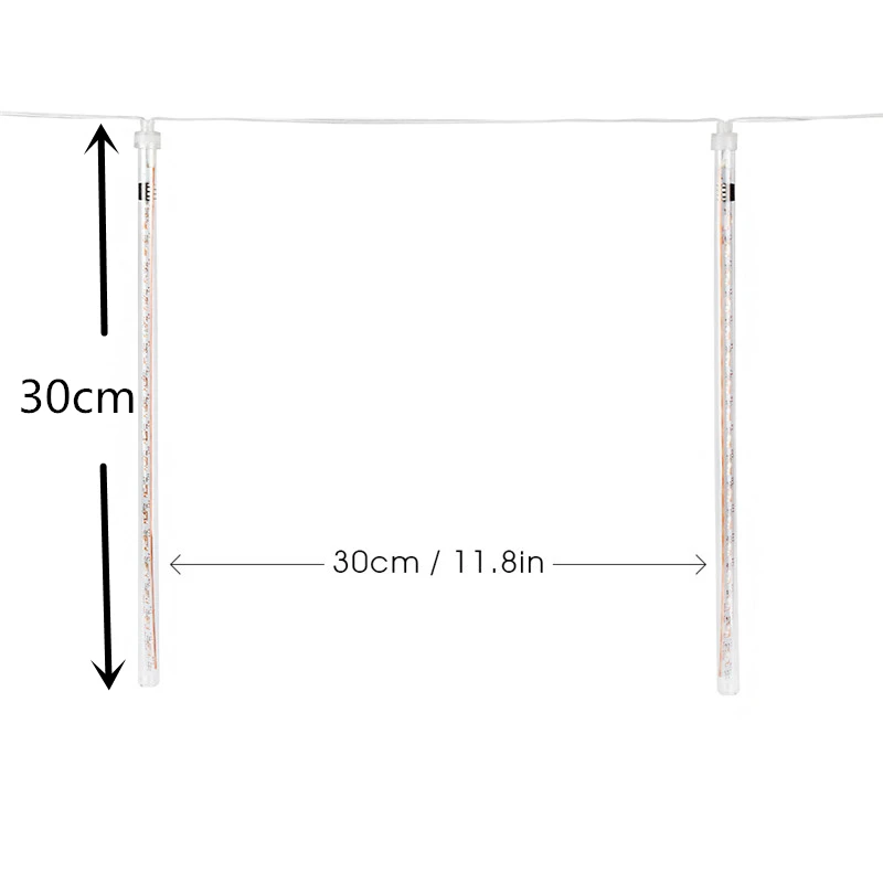30 см Светодиодная гирлянда с метеоритным дождем и трубкой, уличный светильник, Рождественский Декор для дома, Рождественское украшение, Navidad Natal, год