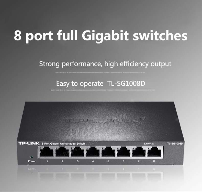 TP-Link 8 Порты и разъёмы 10/100/1000 Мбит/с гигабитный коммутатор Ethernet IEEE802.3(TL-SG1008D