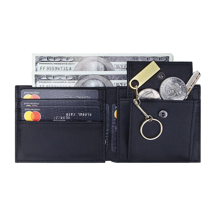 Винтажный однотонный деловой мужской кошелек из искусственной кожи, двойной короткий кошелек для мужчин с карманом для монет, роскошный бренд, тонкие держатели для кредитных карт
