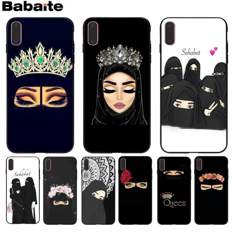 

Babaite Muslim Islamic Gril Eyes Luxury Quality Phone Case for iPhone 8 7 6 6S Plus X XS max 10 5 5S SE XR Coque Shell
