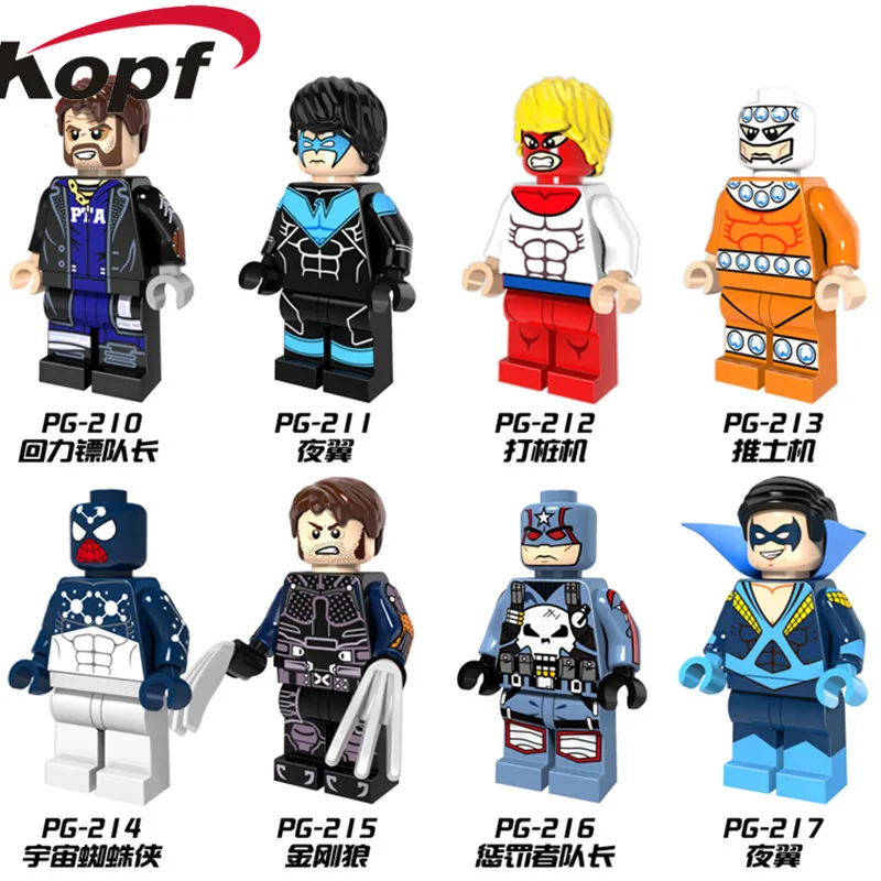 

Super Heroes Captain Boomerang X Force Wolverine Classic Nightwing Building Blocks Model Children Gift Toys PG8058