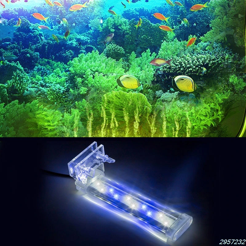

Aquarium Fish LED Clip Lamp Light 8/12/16/26CM Bar Submersible Waterproof Clip Lamp Decor EU Plug Z07 Drop Shipping