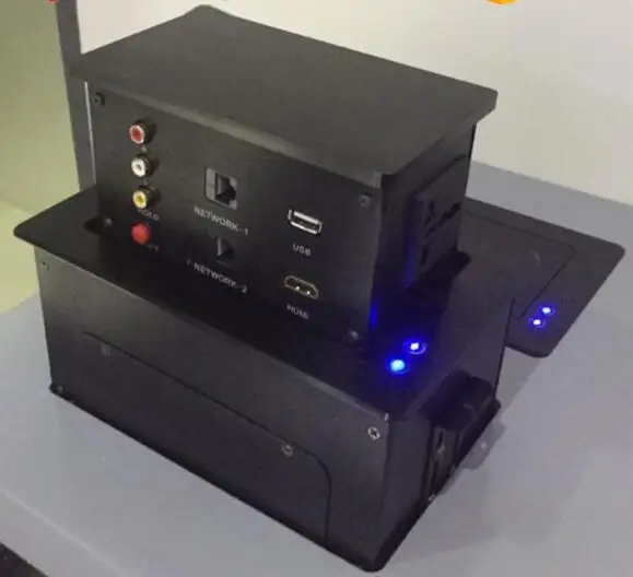 Вертикальная моторизованная подъемная открытая розетка для настольных компьютеров, коробка для роскошного Конференц-центра, отеля и мультимедийного класса