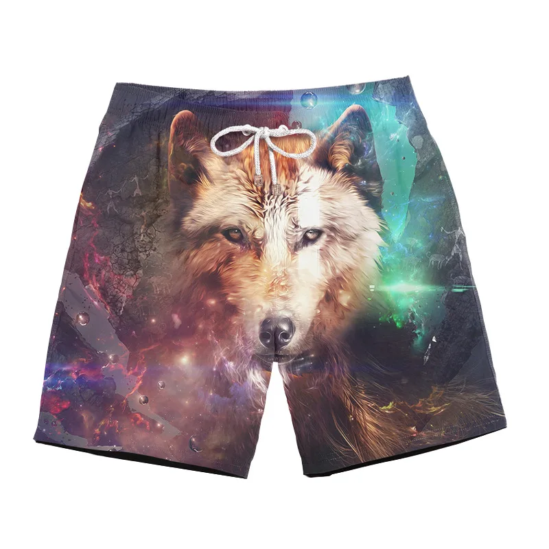 EAnvog 3D стильные мужские летние повседневные шорты с принтом животных пляжные вечерние мягкие шорты для серфинга