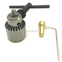 

Mini Electric Drill Chucks Chuck Key JT0 taper Spanner Capacity 0.3~4mm W/ 3.17mm Brass Motor Shaft Coupler Clamp Fixture Chuck