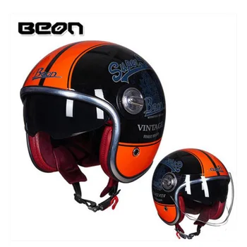 

2019 Winter New Eur ECE certification Double lens Motorcycle Helemt B108A ABS Retro Motorbike Helmets Built-in lens