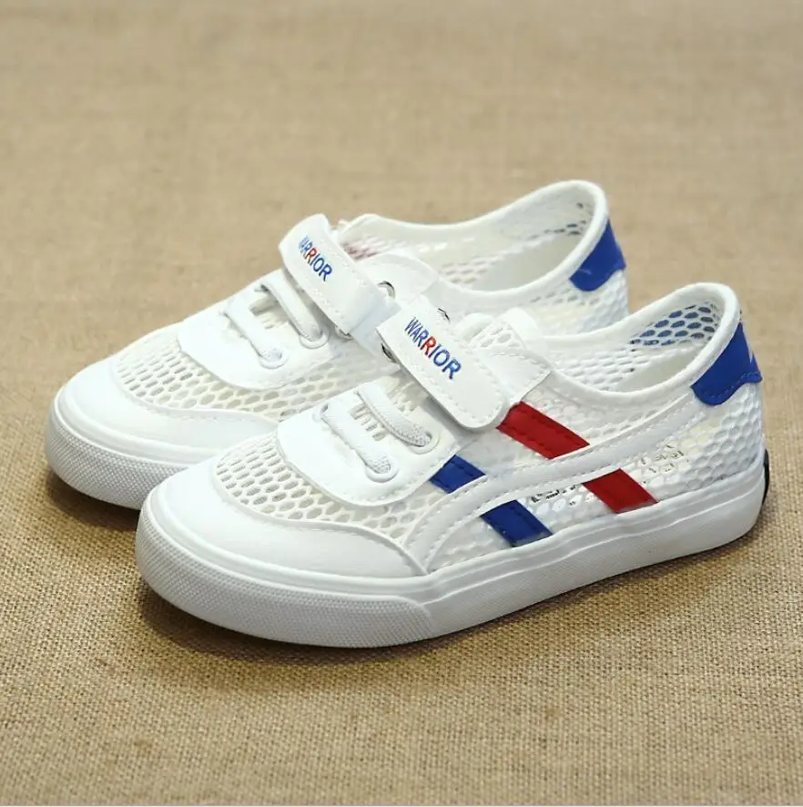 Breathable Material Kids Girls Mesh Shoes Sneakers Running Sports Shoes Size EUR23-37 Children Shoes white blue color