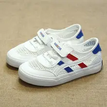 Breathable Material Kids Girls Mesh Shoes Sneakers Running Sports Shoes Size EUR23-37 Children Shoes white blue color