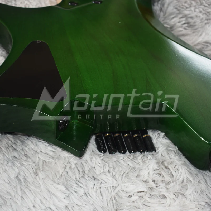 Горная безголовая гитара fret, 6 струн, электрогитара alder body burl top, 5 шт., шея, кленовый лад