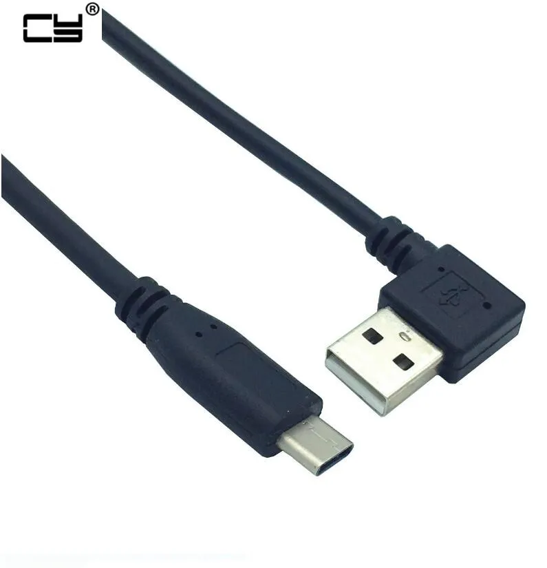 90 degree Right Angle usb 2.0 to Type C Data charging Cable USB2.0 A