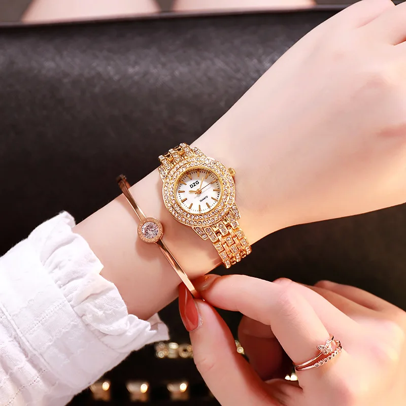Роскошные женские часы со звездными бриллиантами, модные повседневные часы из розового золота со стальным ремешком, женские часы со стразами и браслетом, relogio feminino