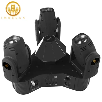

IMRELAX New 3 Heads Moving Head Light Individual Control 3*10W RGBW 4in1 LEDs Triangle DMX DJ Stage Disco Light