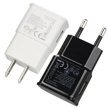 

White BLACK 5V 2a Travel EU us Plug Wall USB Charger Adapter For Samsung galaxy S6/S7/S8 S9 Plus/Note 4 5 8 A3 A5 A7 A8 100 pcs