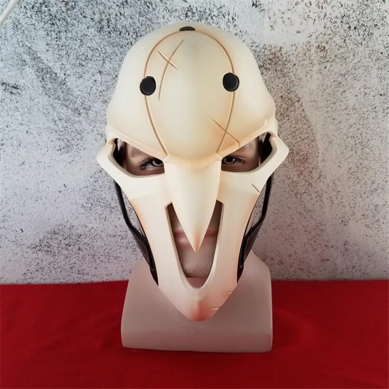

1Pcs High-grade resin material Halloween mask death mask COS watch game role-playing pioneer Horror Halloween prop party wig