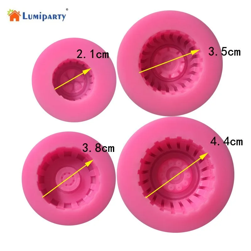

LumiParty 3D Tires Wheel Silicone Mold DIY Sugar Chocolate Fondant Cake Cupcake Baking Mould-30